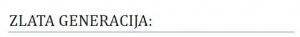 Zlata Generacija